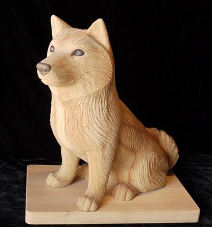 木彫り 犬 - インテリア小物