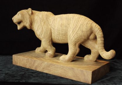 「人気アイテム」  木彫り 虎の置物 置物