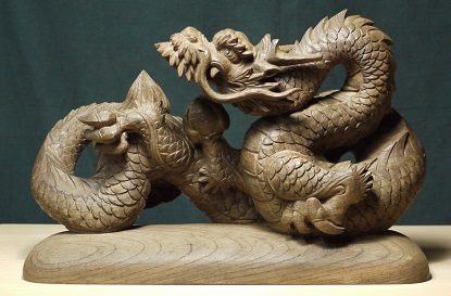 木彫「神代欅の龍」 | 木彫り彫刻制作 越前彫刻工房